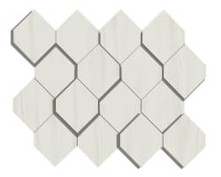 Atlas Concorde Bianco Dolomite Mosaico Esagono 3D — 50922 руб
