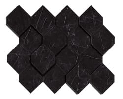 Atlas Concorde Nero Marquina Mosaico Esagono 3D — 50922 руб