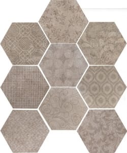 Cir Керамическая плитка ESAGONA FABRIC NATURAL 24x27,7 (56 B) — 7284 руб